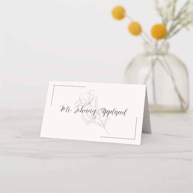 Cartes de placement Élégance Beige (Devant)