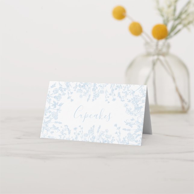 Cartes de placement en chinoiserie bleue (Devant)