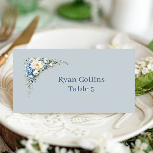 Cartes de placement Hydrangea Bleu Poussiéreux (Créateur téléchargé)