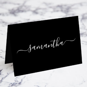 Cartes de placement individuelles à signature girl