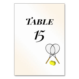 Cartes de placement numérotées pour tennis de tabl