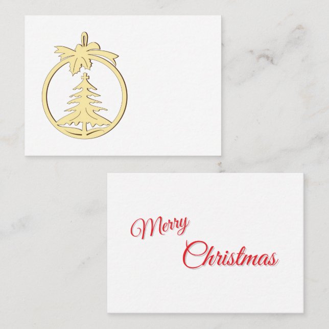 Cartes de placement pou table de Noël (Devant / Derrière)