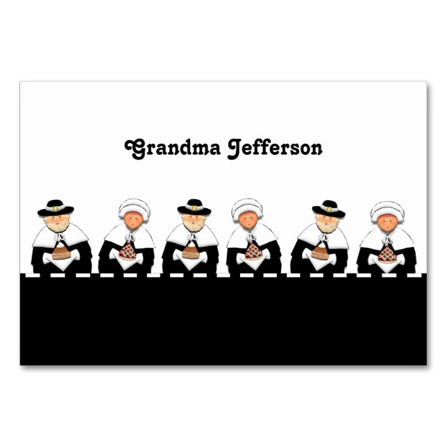 Cartes de placement pour la table de Thanksgiving (Devant)