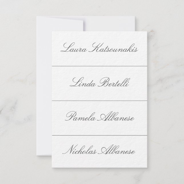 Cartes de placement pour mariage (Devant)