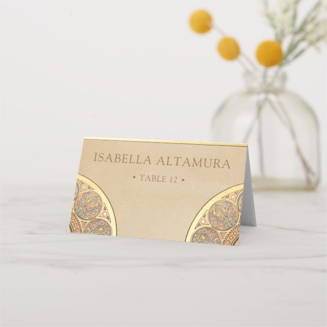Cartes de placement pour mariage | Déco Gold Nouve (Devant)