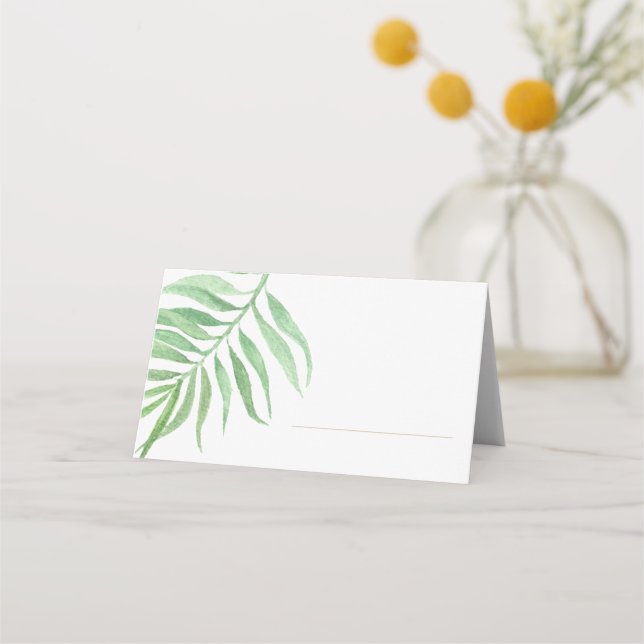 Cartes de placement simples en feuille de palme (Devant)