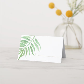 Cartes de placement simples en feuille de palme