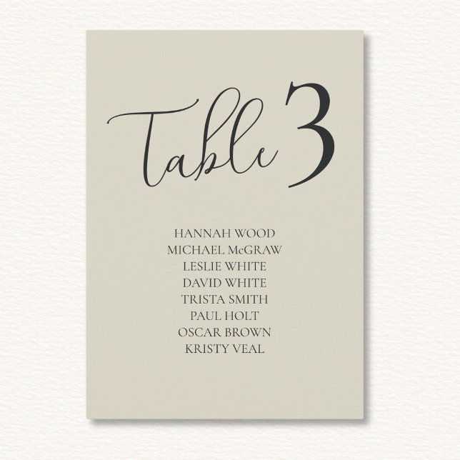 Cartes de plan de table de mariage Coquilles d'Huî (Créateur téléchargé)