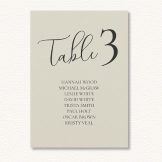 Cartes de Plan de Table de Mariage Coquilles d'Huî