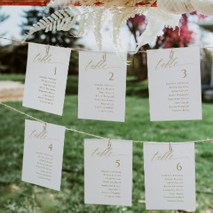 Cartes de plan de table de mariage élégantes moder
