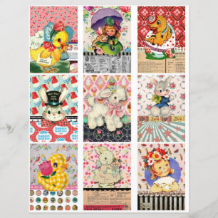 Cartes de poche de Pâques Cartes ATC de Pâques