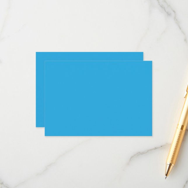 Cartes de pochette | Minimaliste Bleu – Touche Mod (Devant/Arrière en situation)