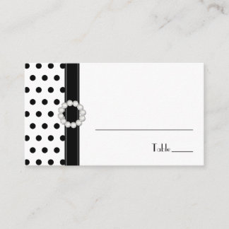 Cartes de points Polka Noir et Blanc