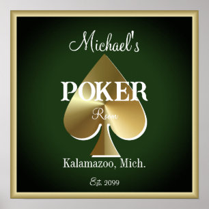 Cartes de poker élégantes pour impression de poste
