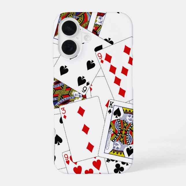 Cartes de poker iPhone 16 Coque (Verso)