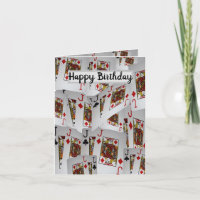Cartes de Poker Jacks calqué carte d'anniversaire,