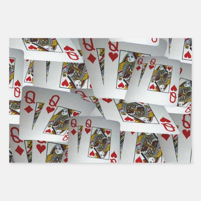Cartes De Poker Queens, Feuilles D'Enveloppement C (Devant)