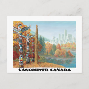 Cartes de Polonais de totem de Vancouver de carte