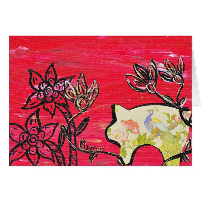 Cartes de porc de paon (Devant horizontal)