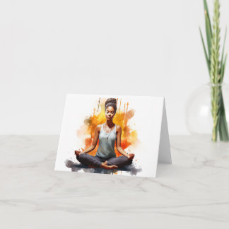Cartes de pose de yoga aquarelle