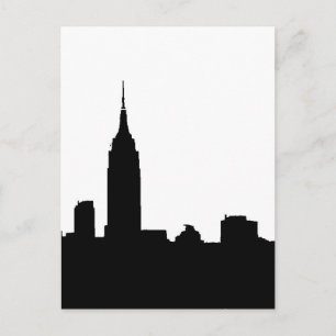 Cartes de poste Silhouette New York Noir & Blanc