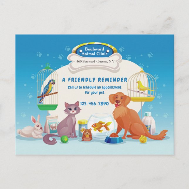 Cartes de poste vétérinaires (Devant)