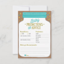 Cartes de prédiction et de conseil du baby shower