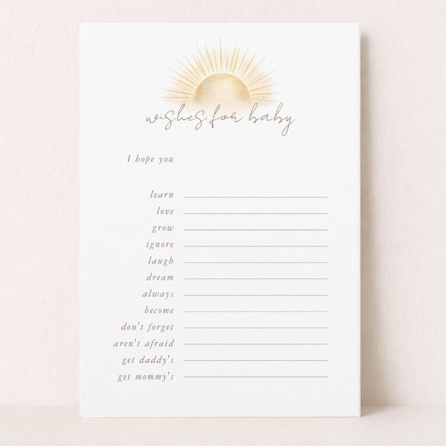 Cartes de prédictions et de vœux Sonshine pour béb (Créateur téléchargé)