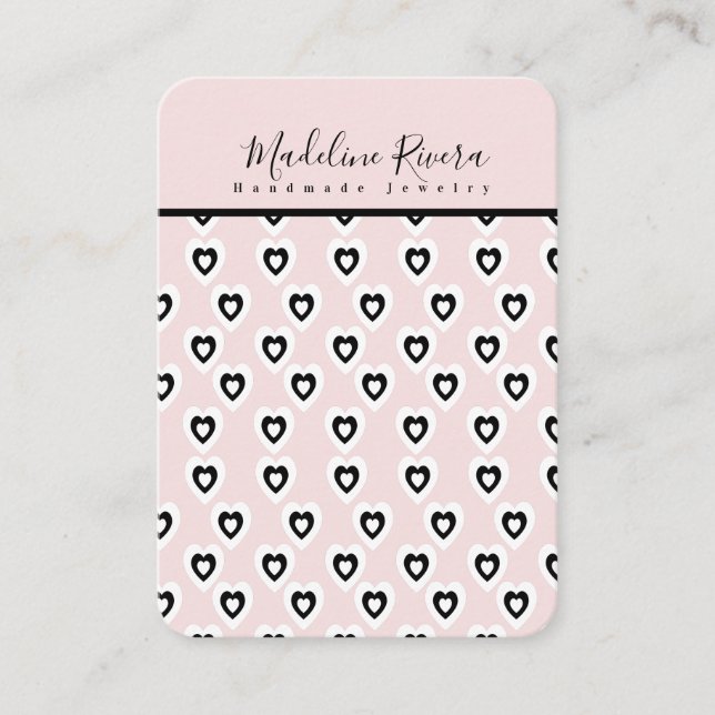 Cartes de Présentation Artisanale pour Boucles d'O (Devant)