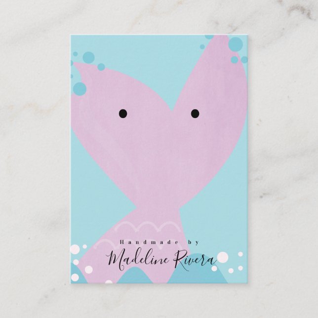 Cartes de présentation artisanales pour boucles d' (Devant)
