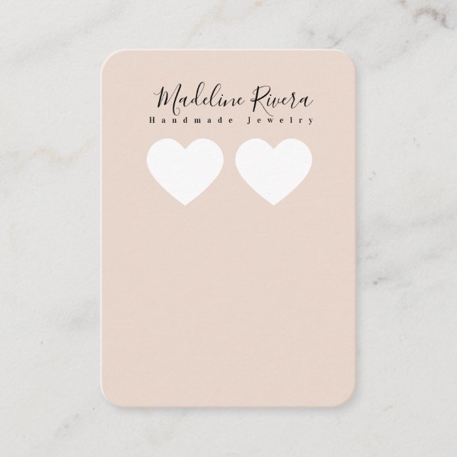 Cartes de présentation artisanales pour boucles d' (Devant)