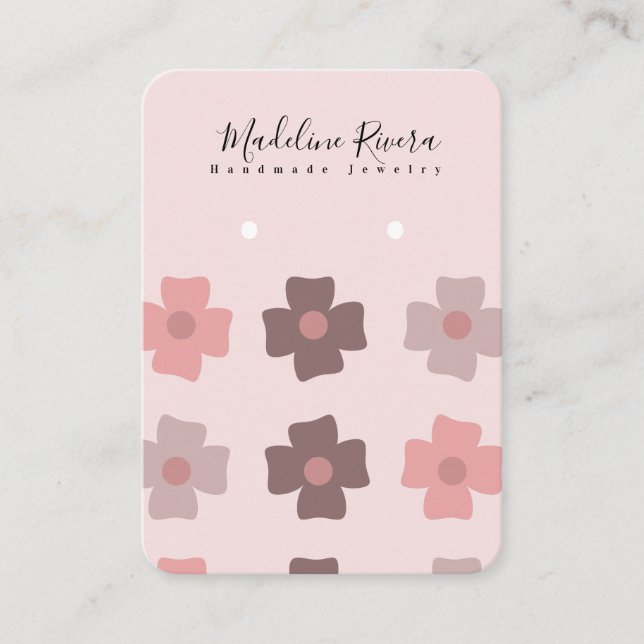 Cartes de présentation artisanales pour fleurs Pre (Devant)