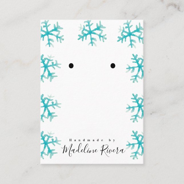 Cartes de Présentation Artisanales pour Flocons de (Devant)