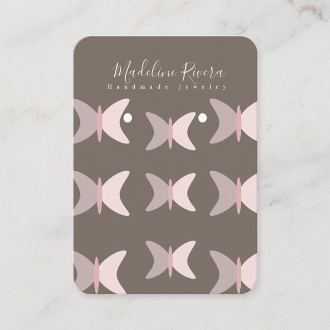 Cartes de Présentation Artisanales pour Papillons  (Devant)