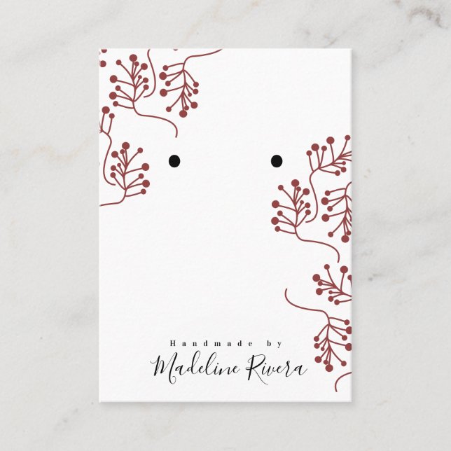 Cartes de Présentation Artisanales pour Sprigs de  (Devant)