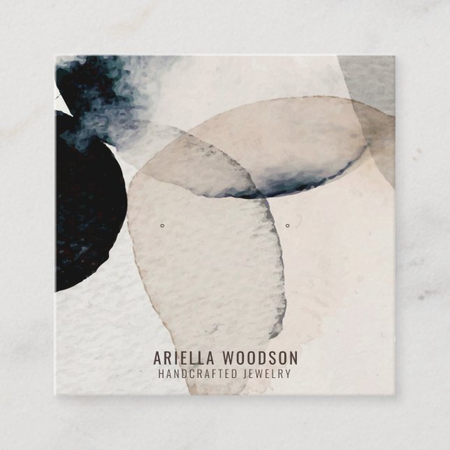 Cartes de présentation de bijoux à formes abstrait (Devant)