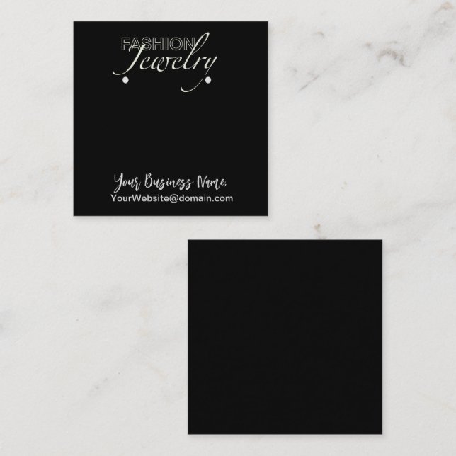 Cartes de Présentation de Boucles d'Oreilles de Bi (Devant / Derrière)