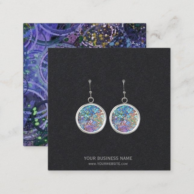 Cartes de Présentation de Boucles d'Oreilles de Bi (Custom Jewelry Earring Display Cards for the crafter and artisan jewelry maker to display earrings)