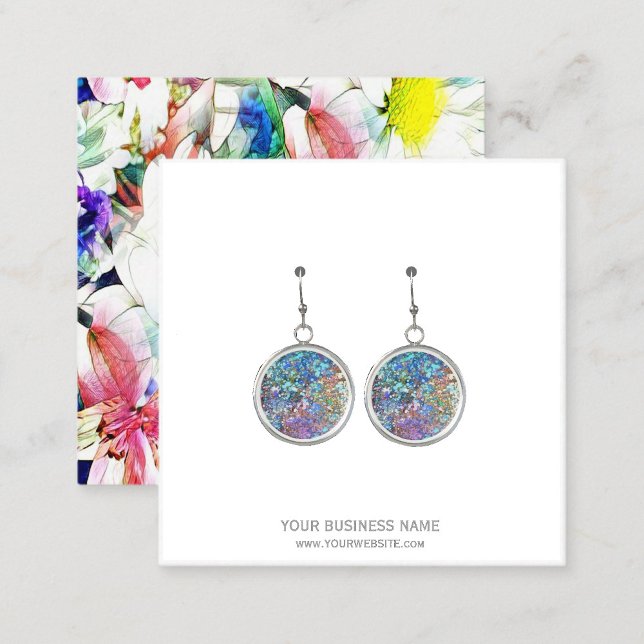 Cartes de Présentation de Boucles d'Oreilles de Bi (Custom Jewelry Earring Display Cards for the crafter and artisan jewelry maker to display earrings)
