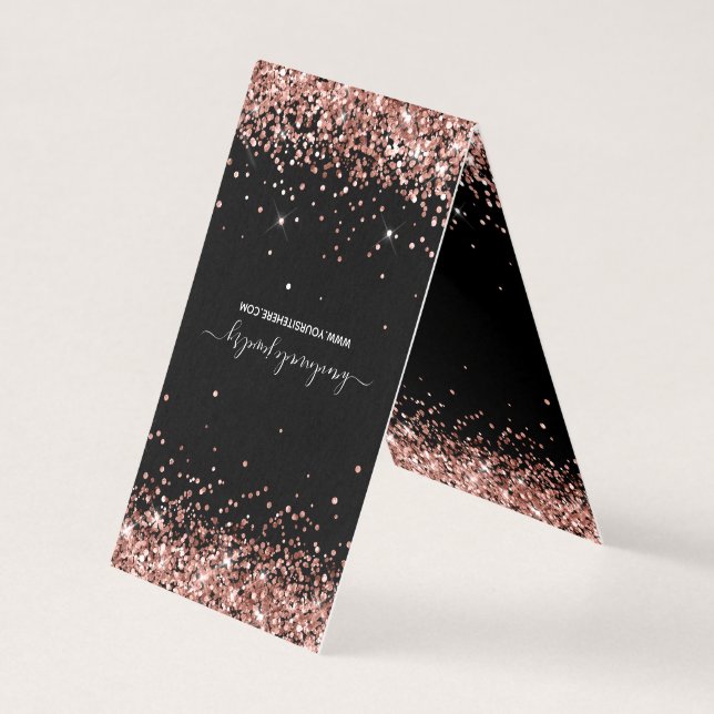 Cartes de présentation de colliers Black Rose Gold (Front)