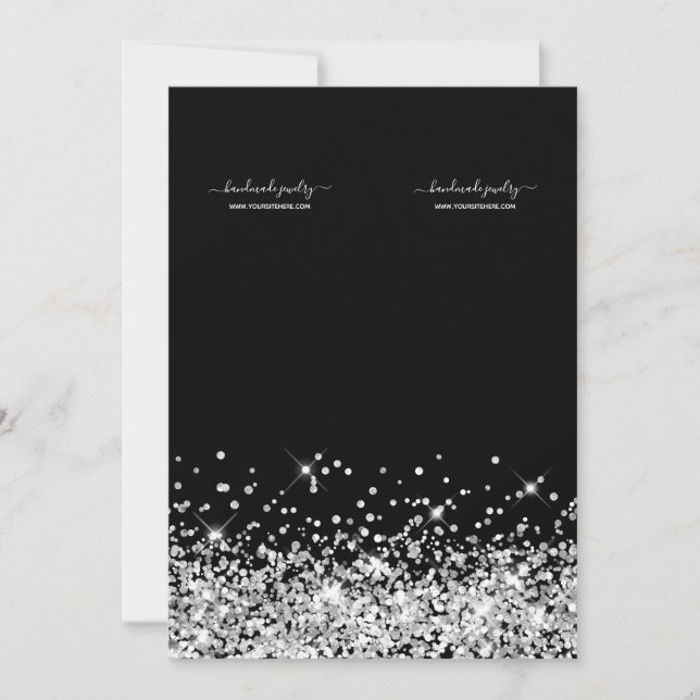 Cartes de présentation de colliers noirs non coupé (Devant)