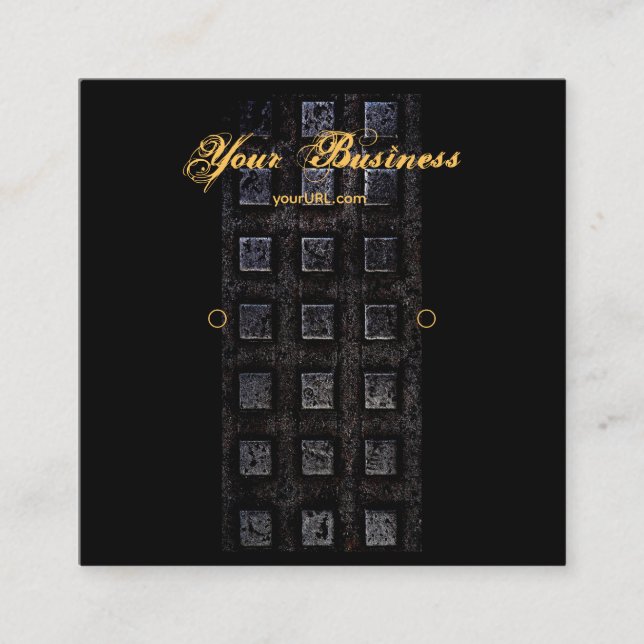 Cartes de présentation de porte-boucles noir indus (Devant)