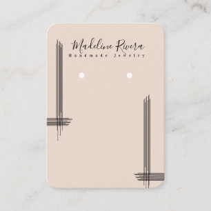 Cartes de présentation pour boucles d'oreilles art