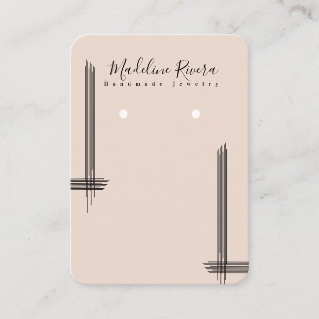 Cartes de présentation pour boucles d'oreilles art (Devant)