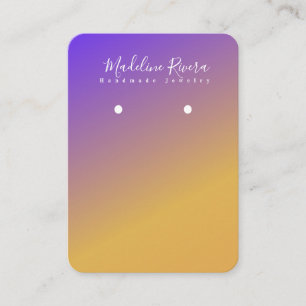 Cartes de présentation pour boucles d'oreilles art
