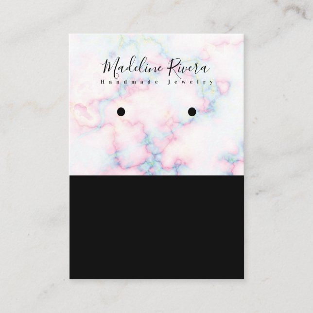 Cartes de présentation pour boucles d'oreilles art (Devant)