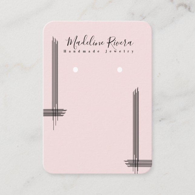 Cartes de présentation pour boucles d'oreilles art (Devant)