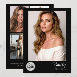 Cartes de présentation pour casting 5 Photos ave