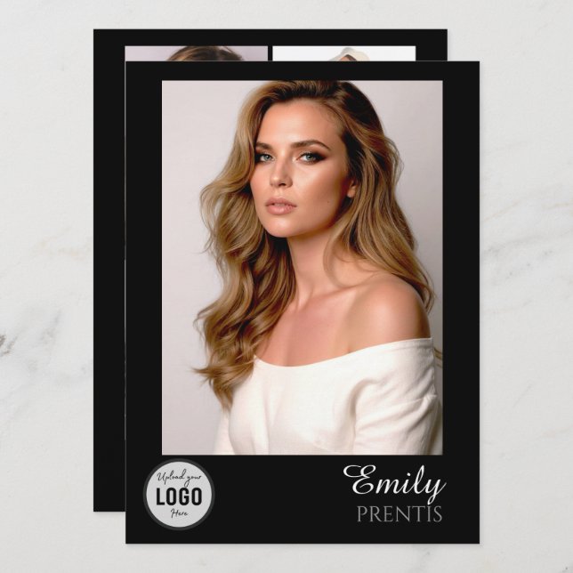 Cartes de présentation pour casting | 5 Photos ave (Devant / Derrière)