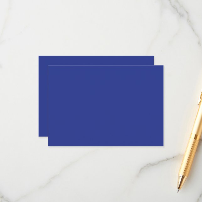 Cartes de présentoir de luxe bleu royal (Devant/Arrière en situation)